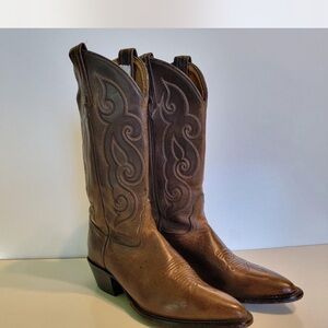 Brown Leather Cowboy Boots